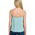 thumbnail image 3 of Zenana Woven Acid Crinkle Washed Cami  Pants 2 Piece Set, 3 of 4