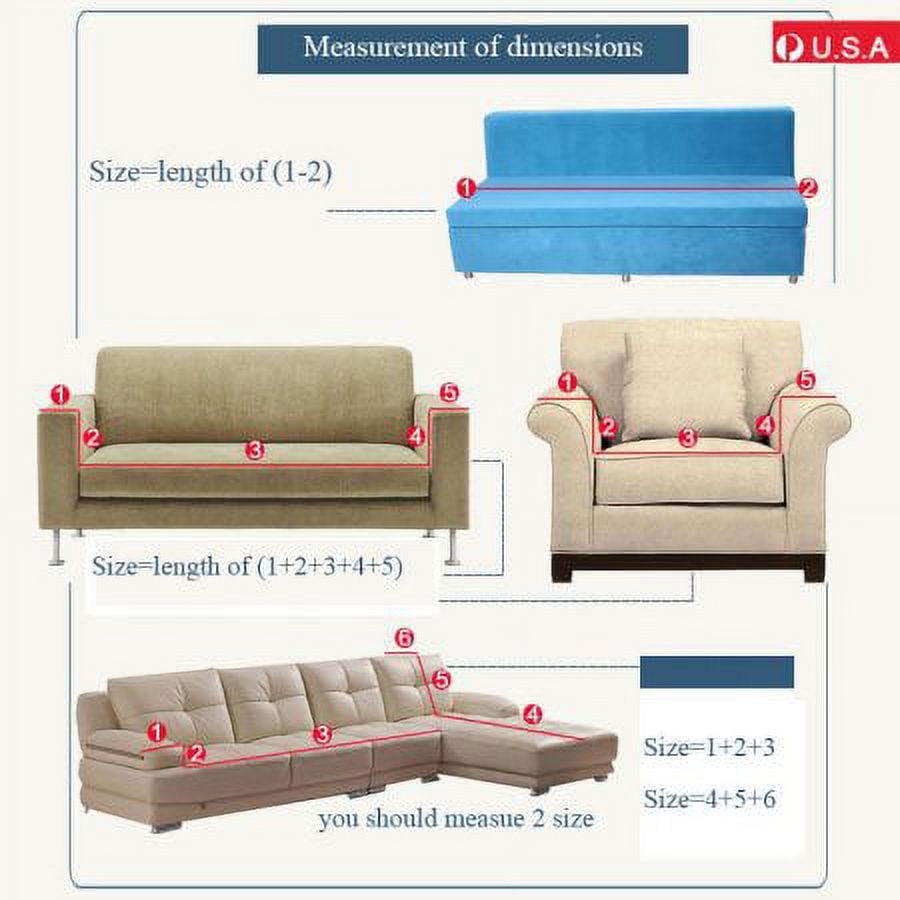 Sofa Couch Loveseat Chair Slipcover Cover,OTVIAP Polyester Spandex Living Room Sofas Furniture Stretch Slip Covers Shield Protector (1-4 seater,multiple color)