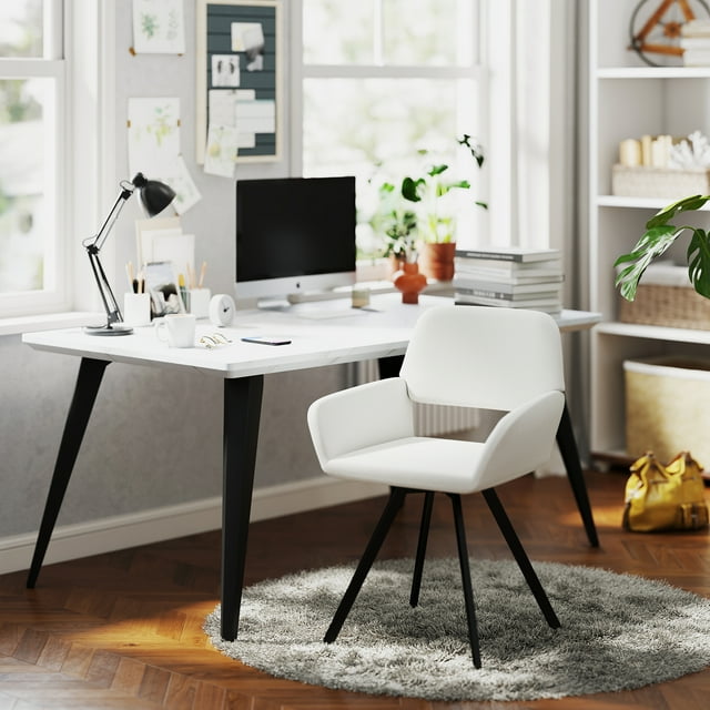 Homy Casa 63 in. Work Desk Table with Thick Top and Flat Metal Legs, Multi-Use Home Office Table
