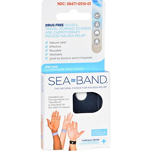 Sea-Band The Original Wristband Adults for Nausea Relief 1-Pair Each
