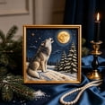 thumbnail image 2 of MYUNNIL Winter Animal Themed Pearl Art Kits, 7.8 x 7.8" 3D Sparkling Wolf Pattern Diamond Painting Crafts Set with Frame for Adults & Beginners, 2 of 5