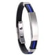 thumbnail image 1 of Pulsera de acero de titanio grabado personalizado y pulsera de silicona para los hombres - Nombre / cita Diseño - Acero inoxidable durable y flexible de silicona - Unisex Fashion Acces, 1 of 5