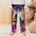thumbnail image 2 of Demon Slayer Pajama Pants Long Sleep Pants Soft Elastic Waist PJ Bottoms Lounge Pants, 2 of 7