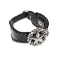 thumbnail image 2 of Brazalete de material cuero Ancho Para Hombre Retro Negro Pentagrams Brazalete Yinane Pulsera, 2 of 8