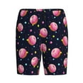 thumbnail image 4 of Wukai Cartoon Donut Planets Men’s Short Pajama Pants With Pockets Soft Sleep Pj Shorts for Men-Medium, 4 of 6