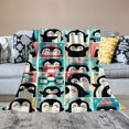 thumbnail image 2 of QZHH Funny Penguin Blanket Soft Warm Cute Kawaii Penguin Plush Throw Blanket Cozy Lightweight Flannel Fuzzy Animal Bedding Stuff Decor Blanket Gifts for Lover Teens Women, 2 of 6