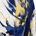 thumbnail image 3 of Designart "Strokes in Dark Blue and Gold V" Fractals Oversized Wall Clock, 3 of 6