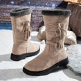 thumbnail image 6 of Women's Mid-Calf Winter Suede Boots With Side Zipper Lined Casual Footwear For Style Comfort And Warmth, 6 of 9