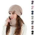thumbnail image 3 of Women's Winter 2 Piece Set Fleece Lined Beanie & Scarf Extra Thick Knit Hat, 3 of 3