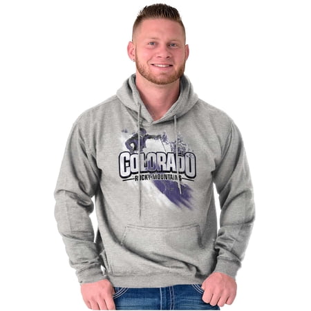 Colorado Rocky Mountains Aspen Skier Hoodie Sweatshirt Women Men Brisco Brands S