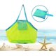 thumbnail image 1 of Bolsa de playa de malla grande 40 * 24 * 40 cm (correa azul de malla verde), bolsa de playa de juguete Piscina para viajes de niños con cremallera Bolso de playa Zapatos de playa Toalla mojada, 1 of 1