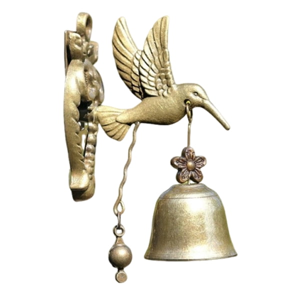 Naiovety Timbre vintage con forma de animal: Instalación colgante con forma de gato, resistente al agua, adecuado para patios, jardines y Decoración colibrí