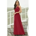 thumbnail image 2 of Womens Long Sleeveless Flowy Bridesmaid Cocktail Evening Gown Maxi Dress, 2 of 5