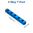 thumbnail image 2 of Uxcell Air Manifold Aluminum Air Hose Inline Manifold Block Splitter Pneumatic Air Compressor 5 Way 8 Port, 2 of 6