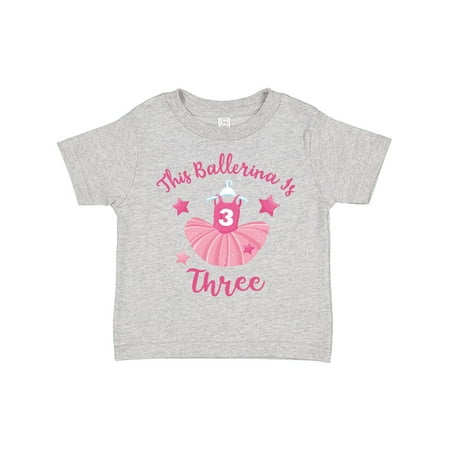 

Inktastic Ballerina 3rd Birthday Gift Toddler Toddler Girl T-Shirt