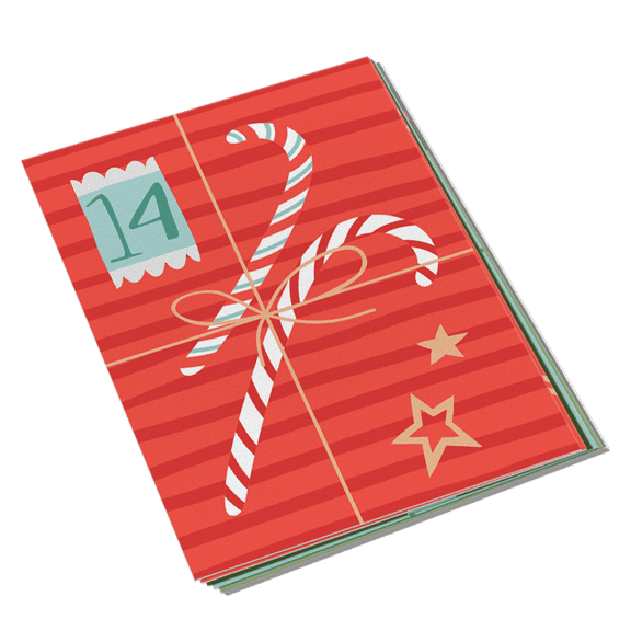 5x7 Desktop Advent Calendar Card Refill Pack - Set of 25