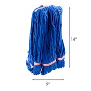 Libman Heavy Duty Blue Looped End Mop Refill with Cotton Blend Fibers