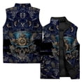 thumbnail image 2 of Chaleco con estampado digital 3D de calavera para hombre, chaleco aislante para hombre, esqueleto, duradero, moderno, moderno, asequible, de alta calidad, cálido, Weste, 2 of 4