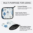 thumbnail image 3 of Yayeee Oven Mitts and Pot Holder Set of 2 Heat Resistant Kitchen Gloves Baking Hot Pad, Simple Cartoon Snowmen, 3 of 5