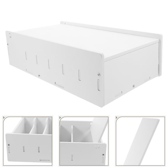 YUYUETIME 1Set White Rectangular Cash Drawer Tray for Money Divider for Use