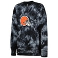 thumbnail image 2 of Women's MSX by Michael Strahan Black Cleveland Browns Bailey Tie-Dye Tri-Blend Pullover Sweatshirt, 2 of 3