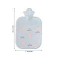 thumbnail image 5 of Bolsa de agua caliente, bolsa de agua caliente de PVC de 1300 ml, bonita bolsa de agua caliente para calentar el cuello, los hombros y las manos, compresa fría y caliente segura para mujeres, niñas, 5 of 5