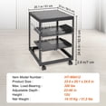 thumbnail image 6 of Adjustable Depth 12U Open Frame Server Rack, 4 Post AV Rack with Casters for IT Equipment, Wall Mount or Free Standing Network Rack for Routers Modems, 6 of 8