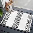thumbnail image 4 of White Boho Large Area Rugs for Bedroom Living Room, Non Slip Carpet Bedside Rug, Farmhouse Simple Abstract Striped Geometric Rectangular Floor Cover Kitchen Accent Rug 2'x3' for Dining Room/Office, 4 of 9