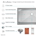 thumbnail image 5 of Rivage 33 x 19 Single Basin Undermount Kitchen Workstation Sink, 5 of 15