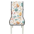 thumbnail image 7 of TSOVTHRID Easter Egg Floral Print Quilted Dining Chair Cushion Covers Stretchy Comfy Seat Cushion Slipcovers Removable Armless Chair Covers with Detachable Strap for Easter Decor, Set of 1, 7 of 7