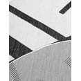 thumbnail image 6 of Unique Loom Outdoor Modern Collection Area Rug - Mikado (7' 10" Round Black and White), 6 of 6
