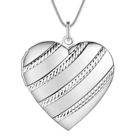 Motif Yellow Necklace - ON SALE - Rope Motif Sterling Silver Heart Locket Necklace Sterling Silver