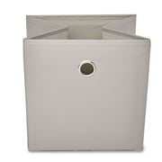 Mainstays Collapsible Fabric Cube Storage Bin (10.5" x 10.5"), Grey Pumice
