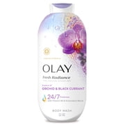 Olay Fresh Radiance Body Wash with Essence of Orchid and Black Currant, Vitamin B3 and Antioxidant Blend, 22 fl oz