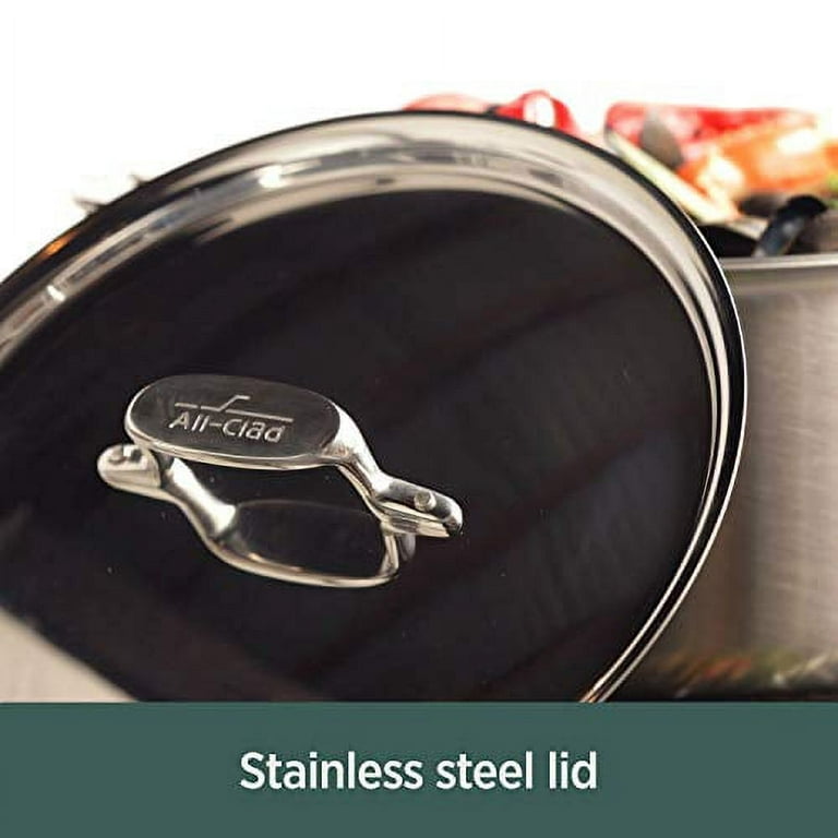  All-Clad BD55406 D5 Brushed 18/10 Stainless Steel 5-Ply Bonded  Dishwasher Safe Saute Pan with Lid Cookware, 6-Quart , Silver: Home &  Kitchen