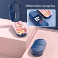 thumbnail image 2 of HLONK Pill Cutter For Small Pills Tablet Storage Splitter Guard Case with 2Color, 2 of 9