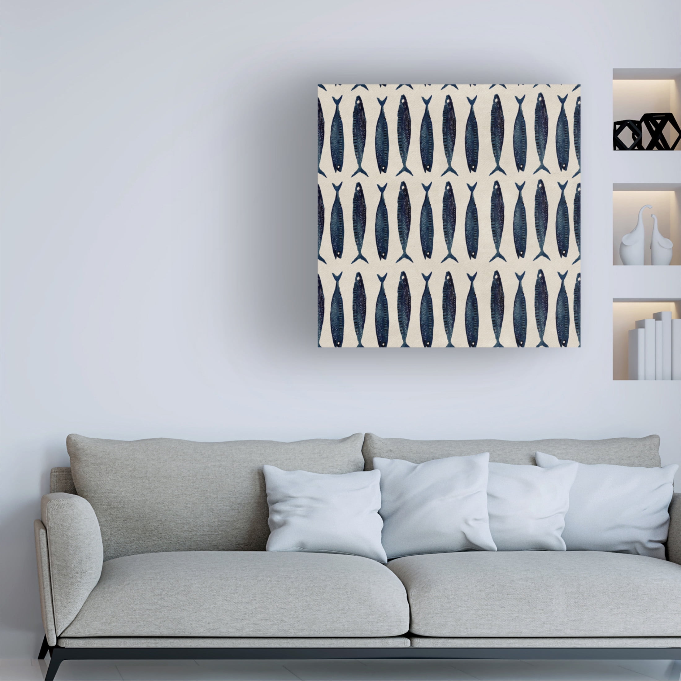 Trademark Fine Art Katie O'Shea  Fish Pattern II Canvas Wall Art