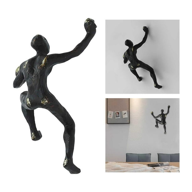Industrial Style Retro Resin Climbing Man Wall Sculpture Creative