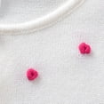 thumbnail image 5 of ITSAME Girls Knit Cotton Cardigan Open Front Ruffle One-button Long Sleeve Casual Comfy Sweater for Kids White Size 5T, 5 of 8