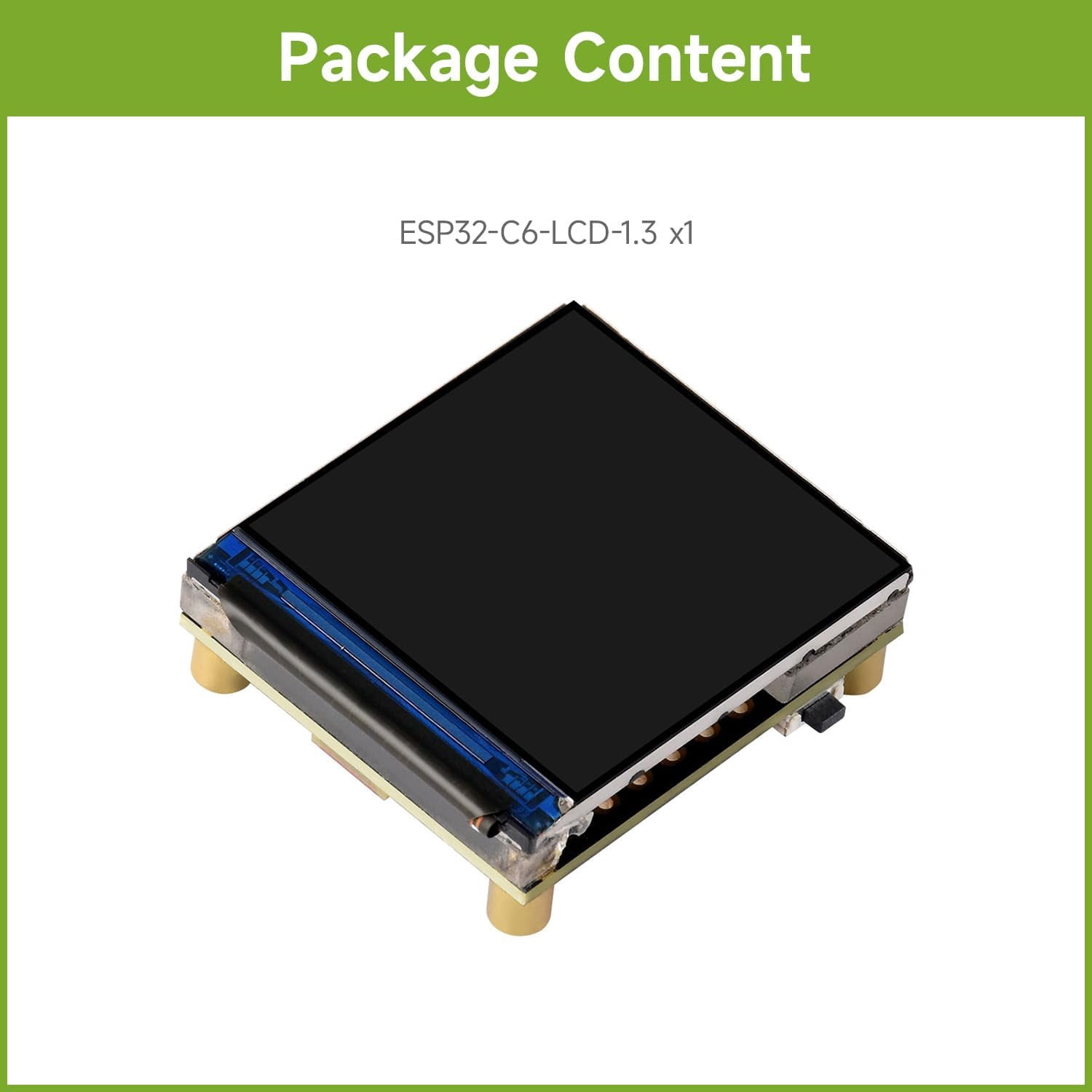 ESP32-C6 1.3inch LCD Display Development Board, 240 × 240 Pixels, 262K Color, Supports Wi-Fi 6 and BLE 5