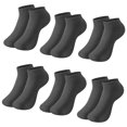 thumbnail image 3 of 6-Pair Pack Unisex Cotton Linen Crew Socks, Breathable Solid Color Casual Socks for Sensitive Skin and Natural Comfort, White, One Size, 3 of 8