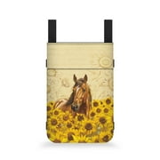 COEQINE Sunflower Horse Crutch Bag Medical Crutch Accessories Forearm Crutch Bag Pouch Removable Crutch Organizer Bag Versatile Crutch Case Gifts for Friends Family