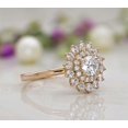 thumbnail image 4 of vylahjewellery 14K White Gold Ring Dainty 3CT Round Cut Moissanite Diamond Double Halo Engagement Ring, 4 of 7