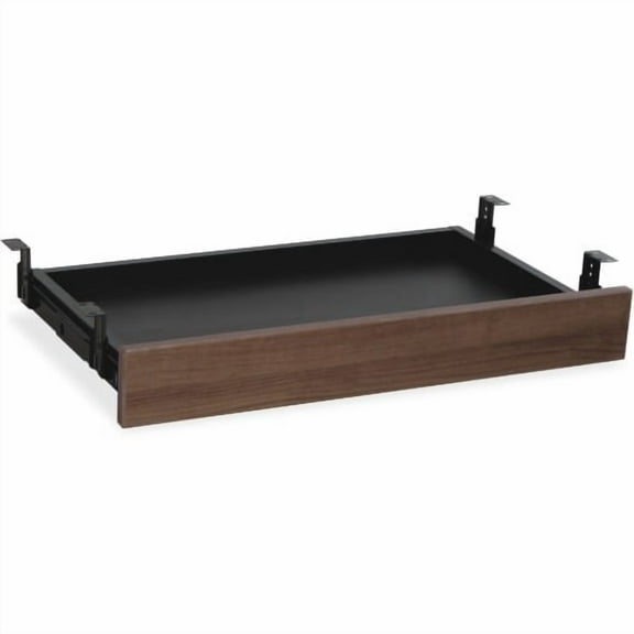 Lorell, Essentials Series Walnut Universal Center Drawer, 1 Each, Walnut,Laminate