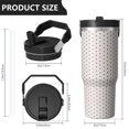 thumbnail image 2 of Christmas 30oz Handheld Travel Tumbler with Handle – Double Wall Stainless Steel Insulated Cup, Flip Straw Lid, Leak-Proof & BPA-Free for Hot and Cold Drinks – Durable Coffee & Juice Mug Black, 2 of 6