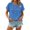 Sky Blue, variant on GERsome T-Shirts for Women Short Sleeve Waffle Knit Button Down Crew Neck Casual Business Work Shirts