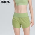 thumbnail image 2 of Pantalones cortos deportivos para mujer, con bolsillo trasero con cremallera, anti-caminar, ligeros y frescos, de secado rápido, para correr, fitness y yoga., 2 of 6