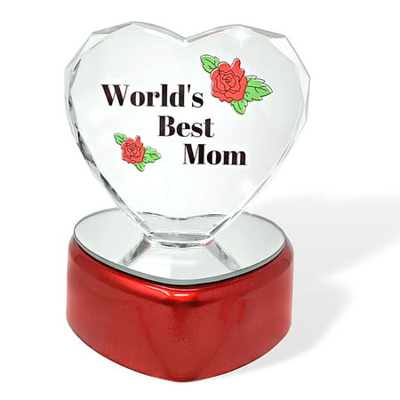 World's Best Mom LED Light Up Heart (Best Lighting For Headshots)