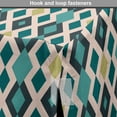 thumbnail image 4 of Geometric Dog Crate Cover, Repetitive Pattern of Vertical Zigzag Lines and Rhombuses Lozenges, Easy to Use Pet Kennel Cover Small Dogs Puppies Kittens, 7 Sizes, Teal Blush and Khaki, by Ambesonne, 4 of 6