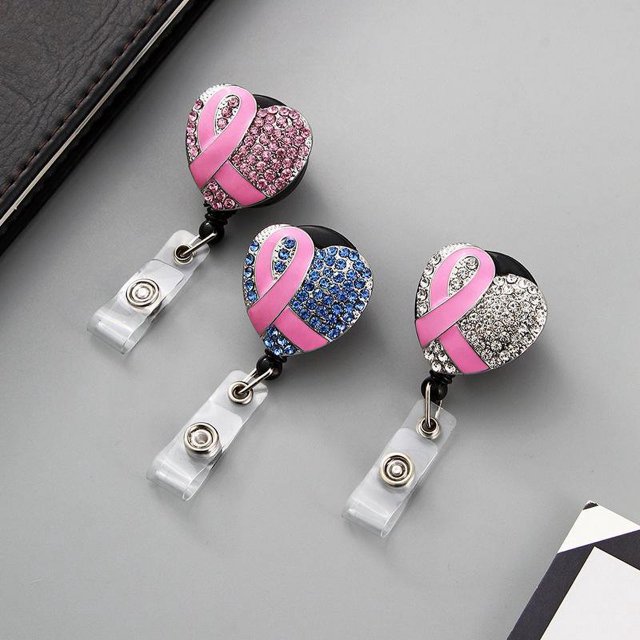 Three easy pull certificate buckles with diamond encrusted ribbons 70cm retractable buckle